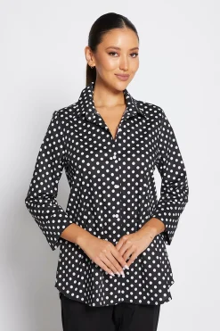 3/4 Spot Shirt - Black - PH44 Shirts & Tops