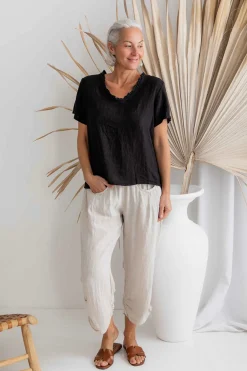Outlet Abruzzi Top - Black - IC54 Shirts & Tops