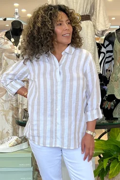 Online Amara Linen Shirt - Natural - TT35 Shirts & Tops