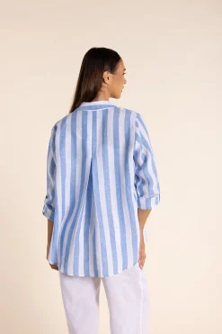 Amara Linen Shirt - Periwinkle - TT35 Shirts & Tops