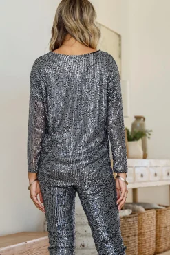 Online Ammirevole Top - Gunmetal - FA13 Shirts & Tops