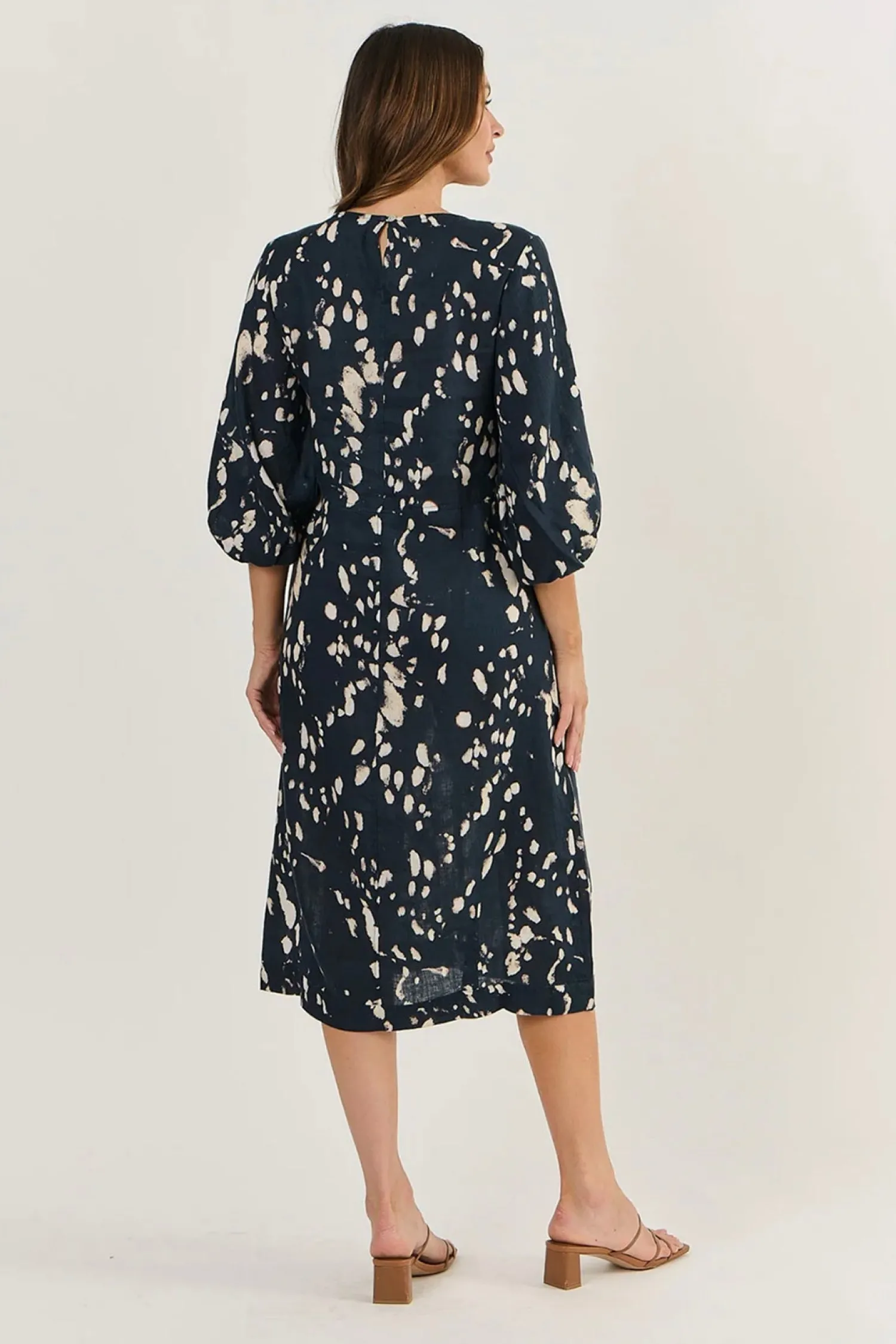 Sale Anya Linen Dress - Universe - OJ5 Dresses