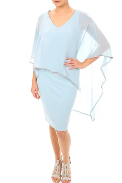 New Aquamist Chiffon Layer Dress - Light Blue - FL99 Weddings & Events