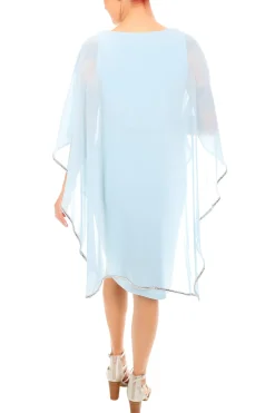 New Aquamist Chiffon Layer Dress - Light Blue - FL99 Weddings & Events
