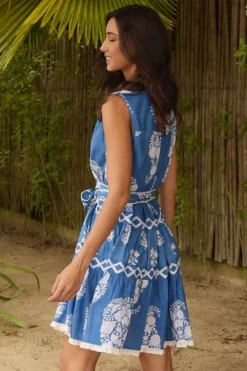 Clearance Aria Sleeveless Dress - Blue - M18 Dresses
