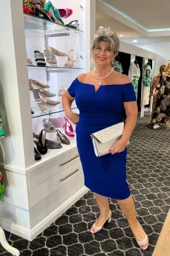 Outlet Ariella Crepe Dress - Royal - Z8 Weddings & Events