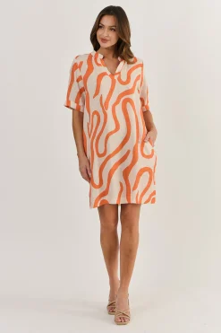Clearance Avalon Linen Dress - Tamarind - OJ42 Dresses