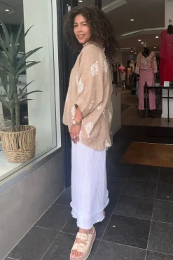 Clearance Aztec Print Top - Camel - CG44 Linen Lovers|Shirts & Tops