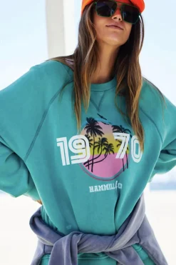 Sale Beach Sweat - Faded Jade - HC20 Jumpers & Knitwear