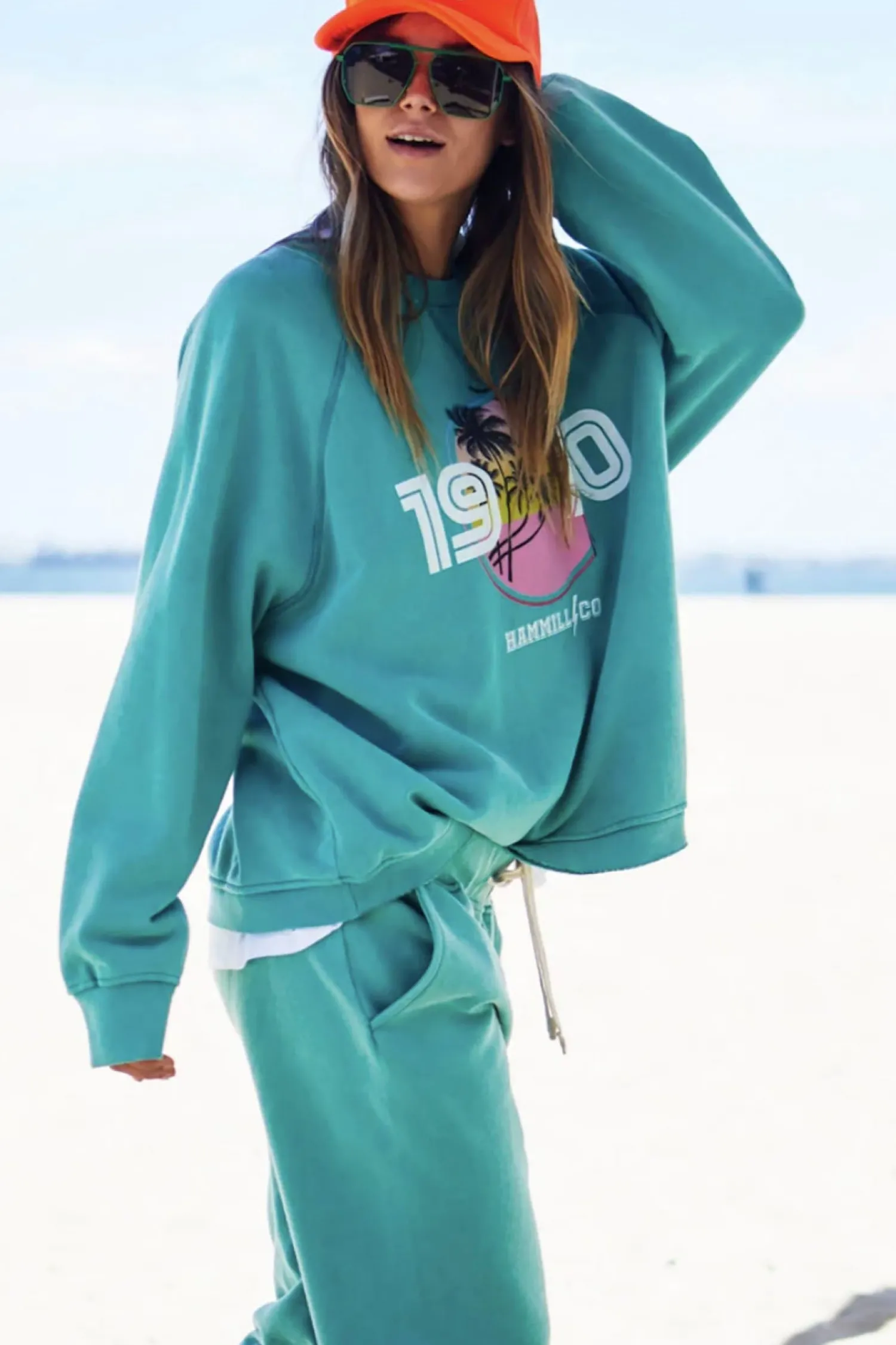 Sale Beach Sweat - Faded Jade - HC20 Jumpers & Knitwear