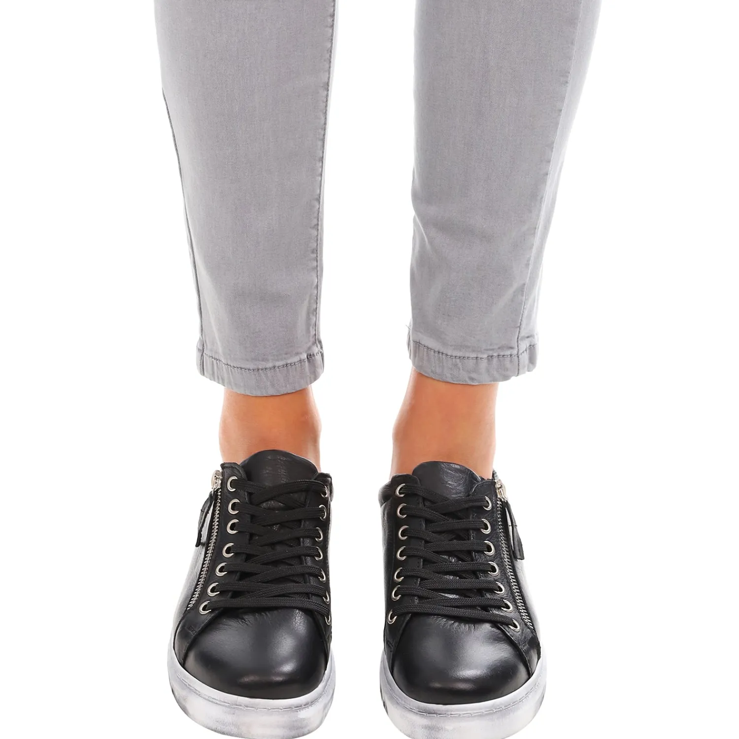 Best Black Tatter Leather Sneaker - RS3 Sneakers