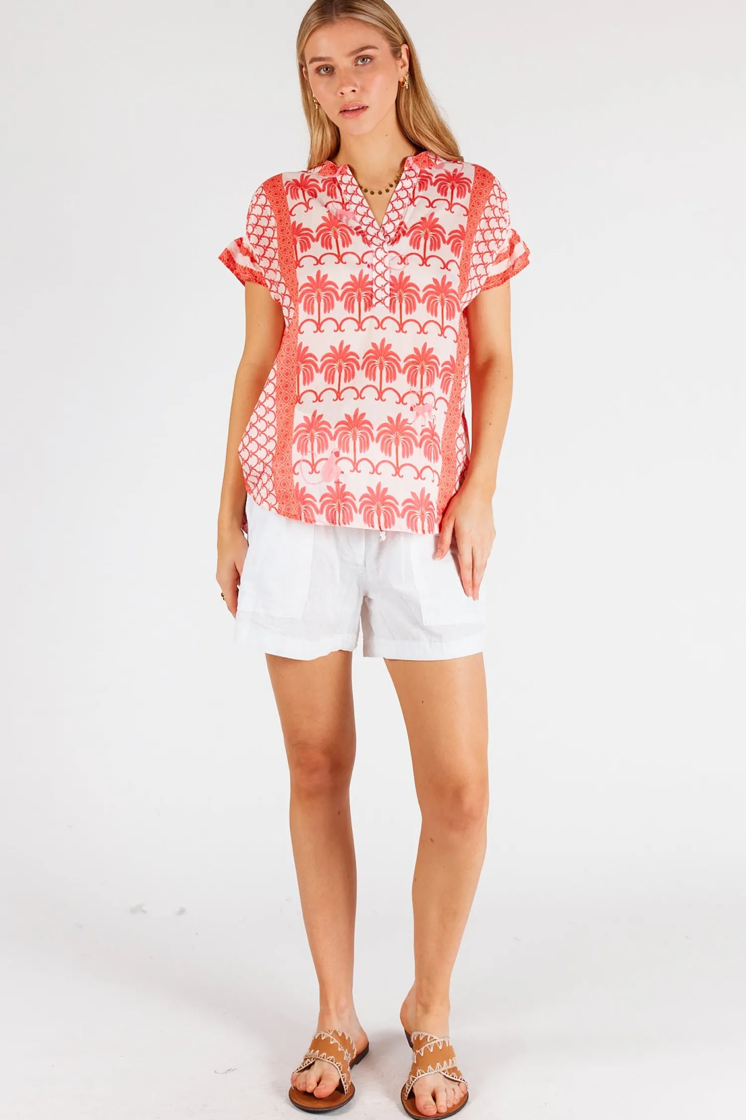 Hot Blakely Sleeveless Top - Melon - LL47 Shirts & Tops