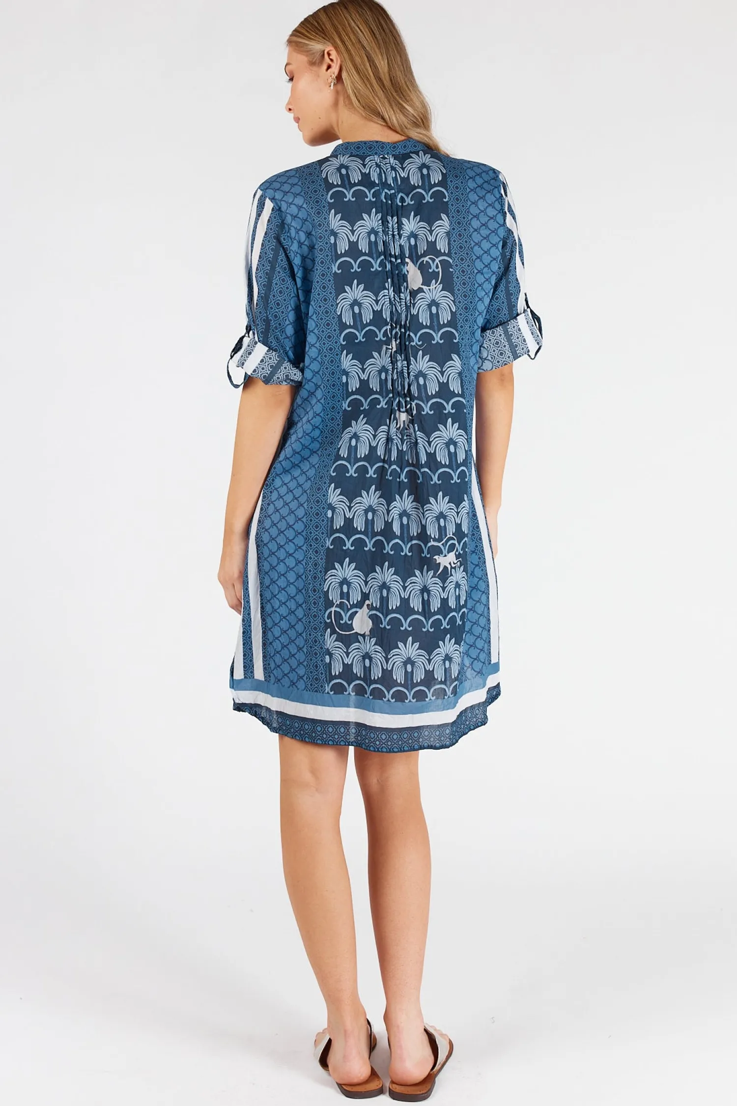 Sale Blakely Tucked Dress - Navy - LL48 Dresses