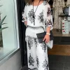 New Blossom Print Top - White/Black - CG35 Shirts & Tops