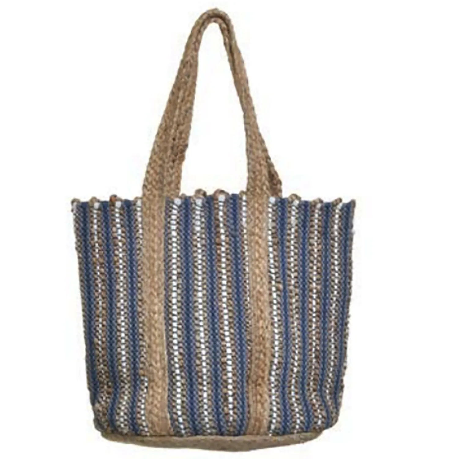 Clearance Blue Jute Bag - Blue - BL6 Handbags