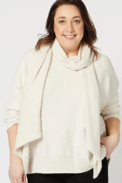 Outlet Brooke Spot Knit With Scarf - GS18 Jumpers & Knitwear