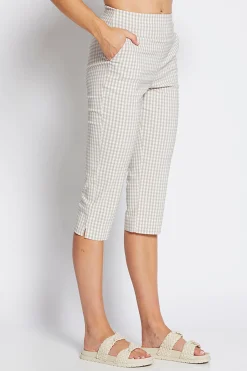 Hot Capri Pocket Pant - Gingham - PH45 Ladies Pants