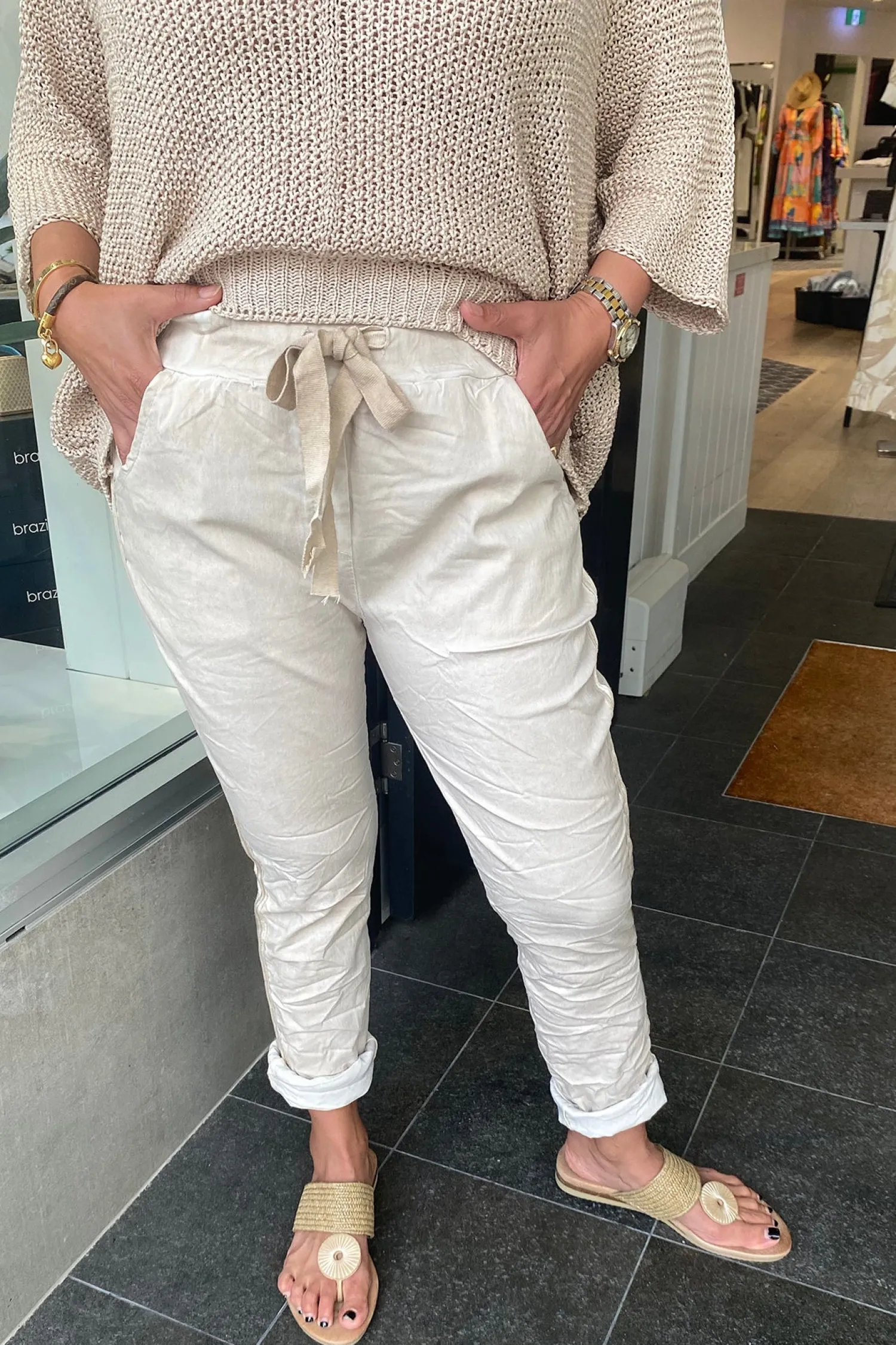Outlet Carla Essential Jogger - Sabbia - IL1 Ladies Pants