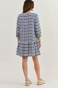 Discount Carol Linen Dress - Delta Blot - OJ48 Dresses