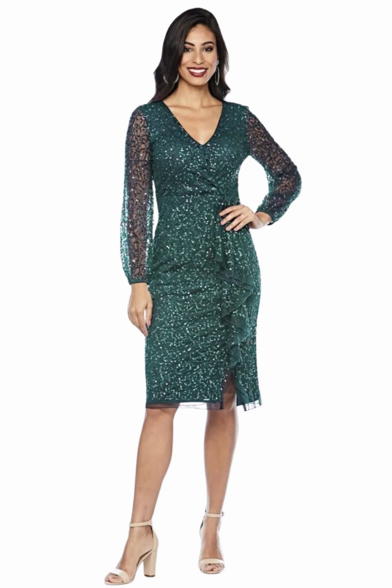 Sale Celeste Sequin Dress - Emerald - Z21 Weddings & Events