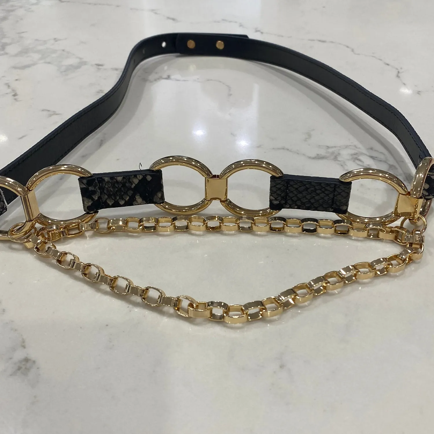 Online Charcoal Reptilian Belt Belts