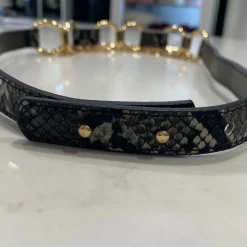 Online Charcoal Reptilian Belt Belts