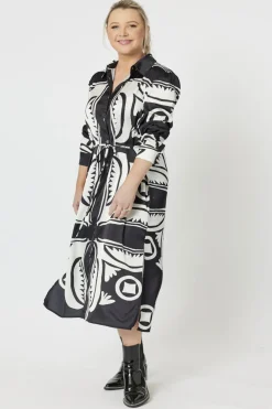 Outlet Chic Print Dress - Black - HV36 Dresses