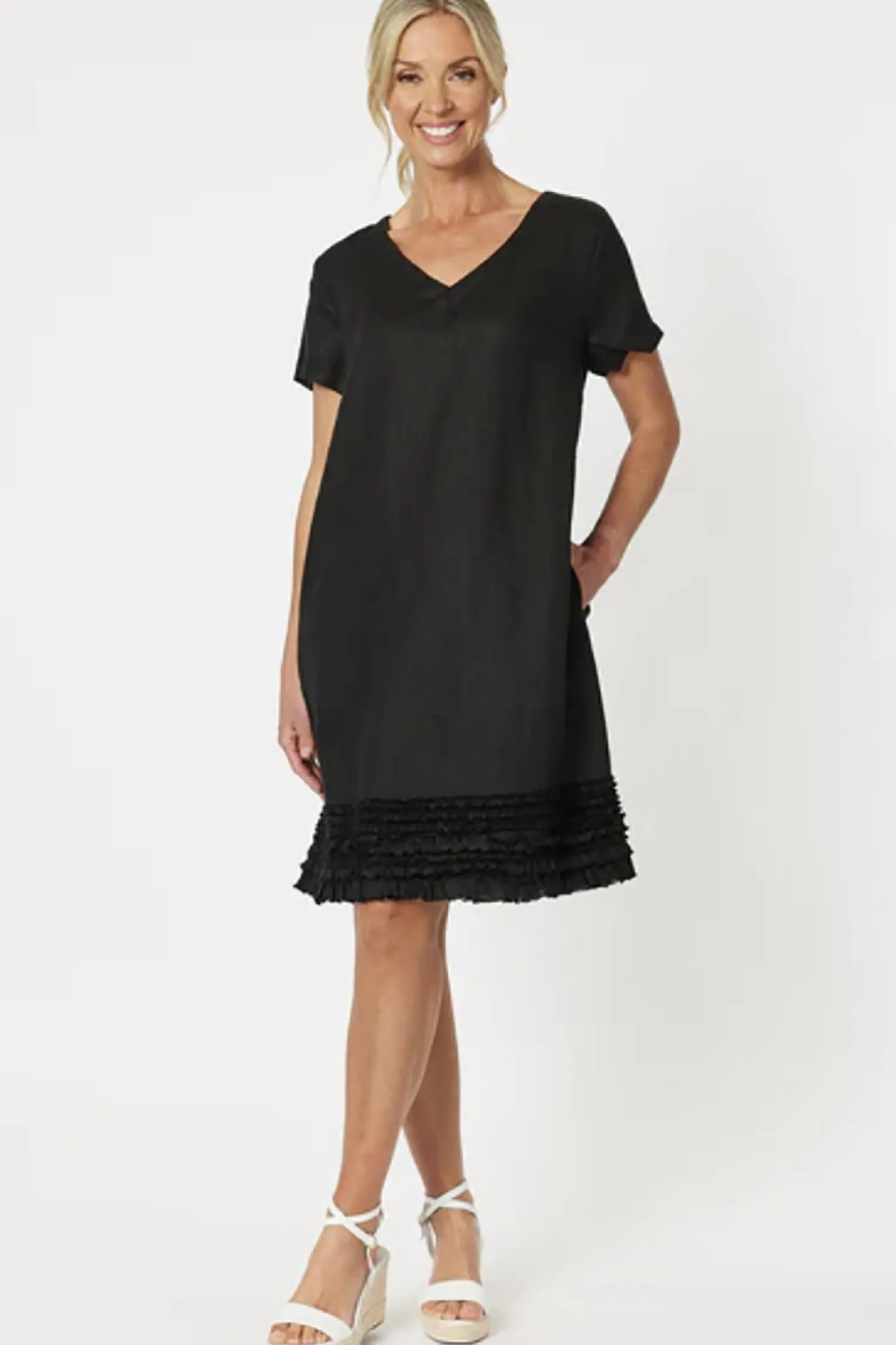 Clearance Chic Shift Dress - Black - GS9 Dresses