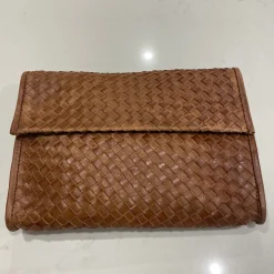 Best Cindy Woven Leather Bag - Tan Belts