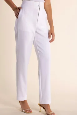 Outlet Clare 7/8 Suit Pant - White - TT51 Ladies Pants