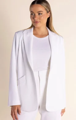 Clearance Clare Suit Blazer - White - TT43 Coats & Jackets
