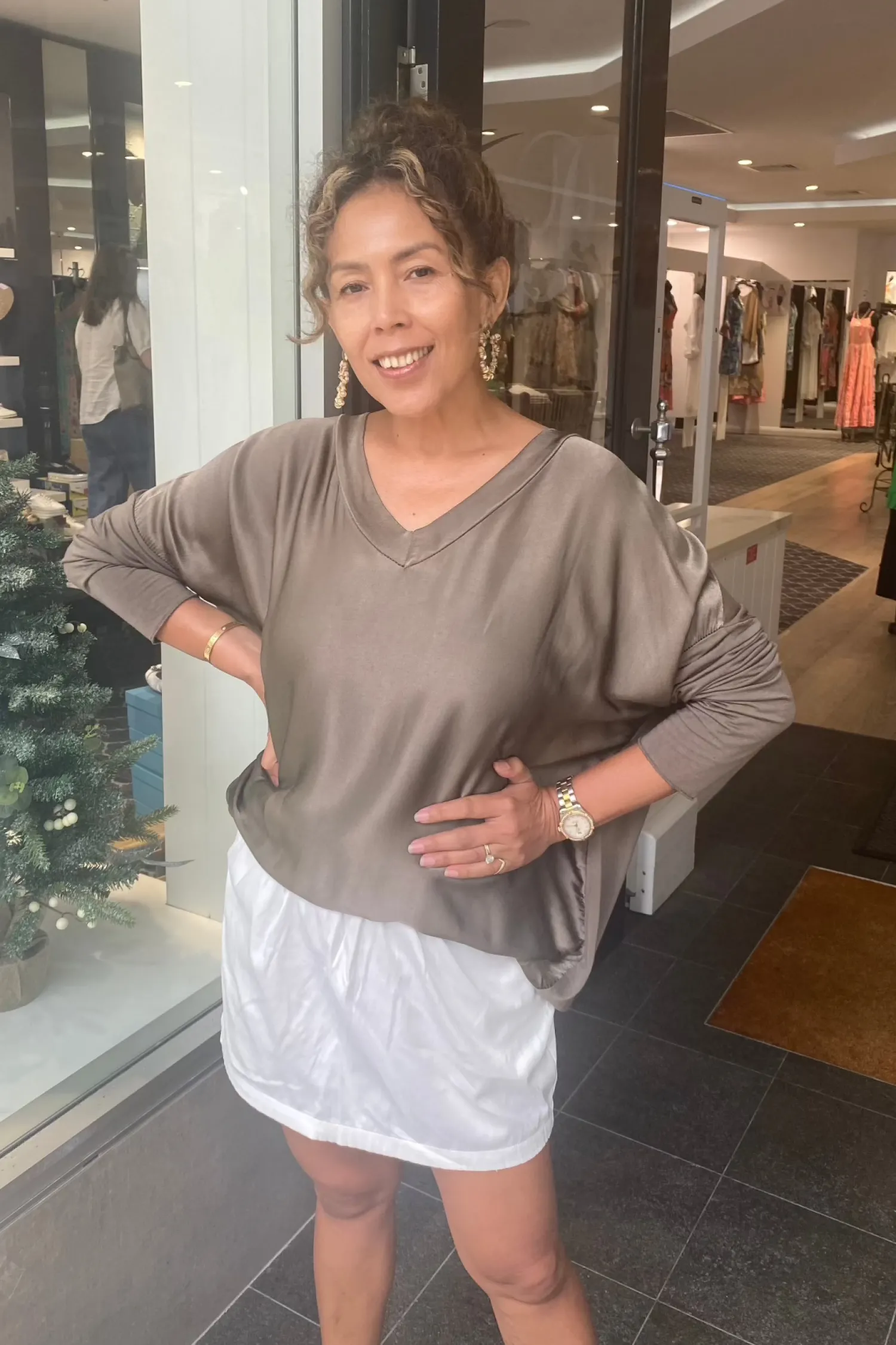 Hot Clarice Top - Mocha - CG5 Shirts & Tops