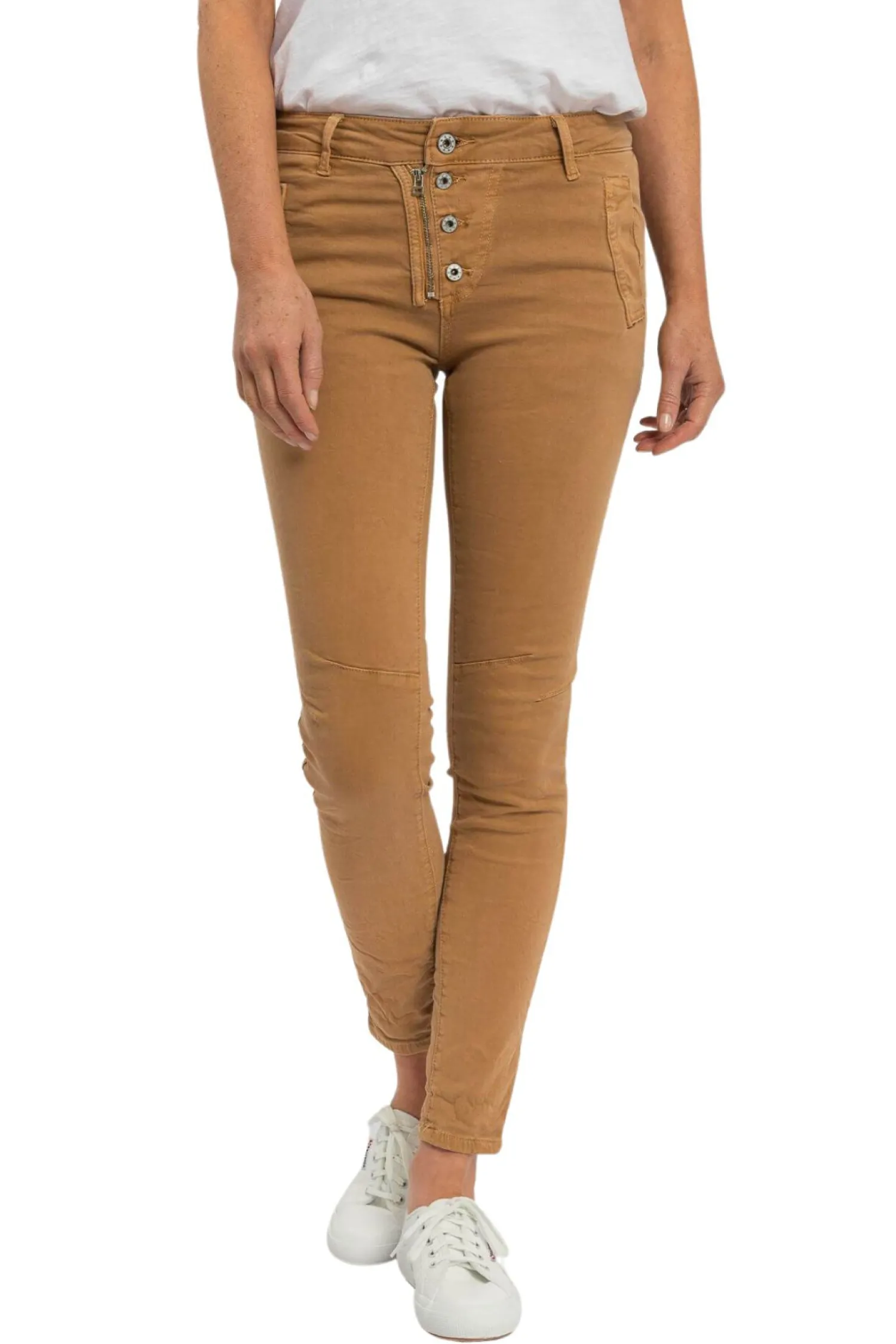 Outlet Classic Button Jeans - Biscotti - IS10 Women Women's Jeans