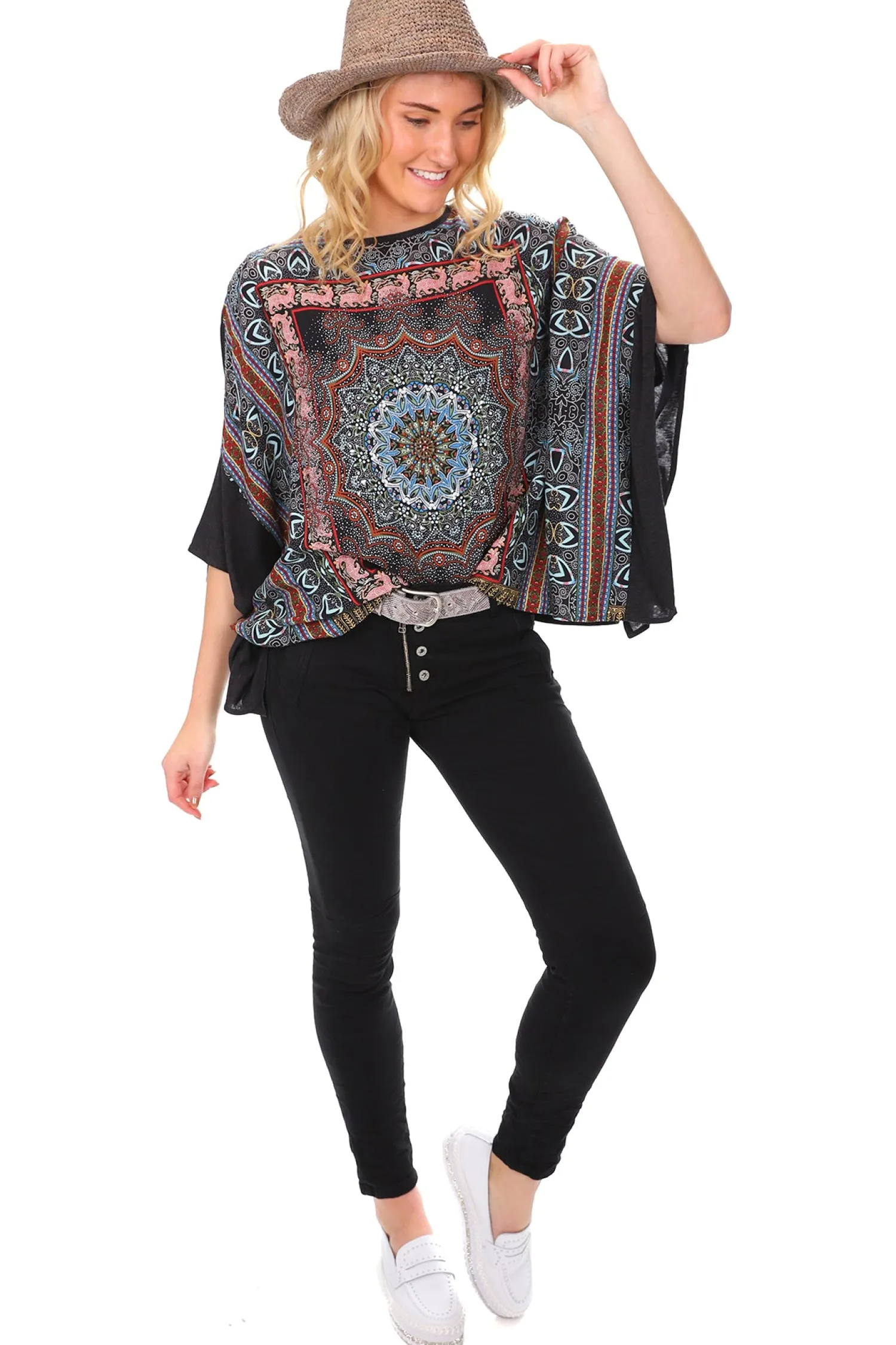 Hot Classic Button Jeans - Black - IS10 Women Women's Jeans