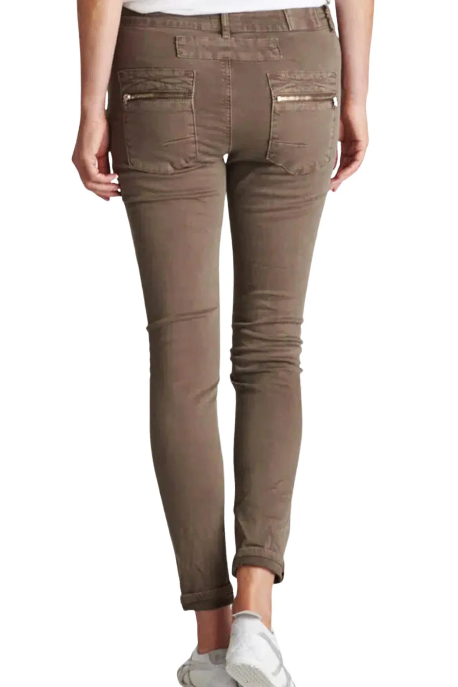 Sale Classic Button Jeans - Chocolate - IS10 Women Women's Jeans