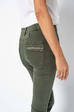 Best Classic Button Jeans - Military - IS10 Women Women's Jeans