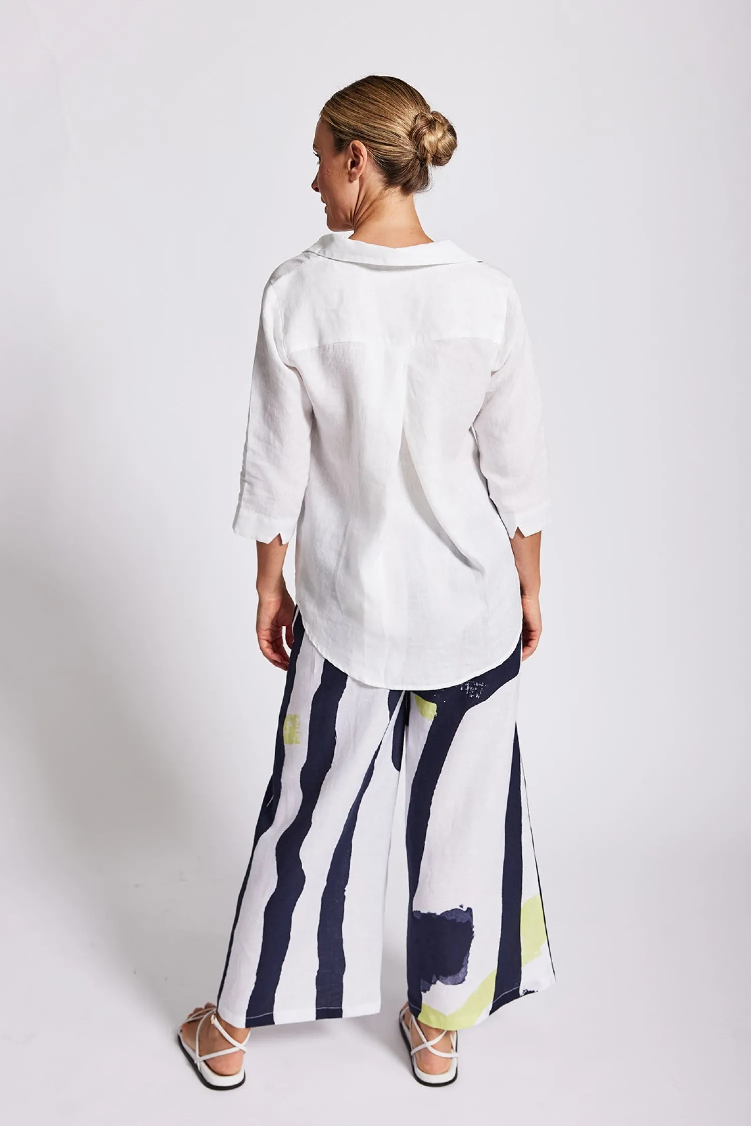 Outlet Collared Tunic Top - White - SS12 Shirts & Tops