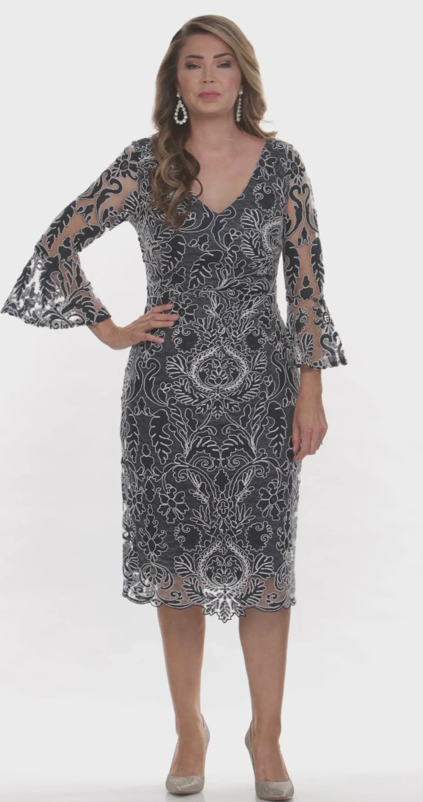 Online Cord Lace Dress - Midnight - JH4 Weddings & Events