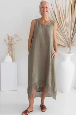 Sale Cortina Dress - Slate - IC50 Linen Lovers|Dresses