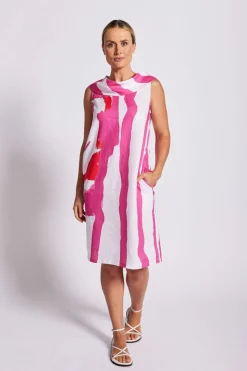 Hot Cowl Neck Dress - Pink/Orange - SS23 Dresses