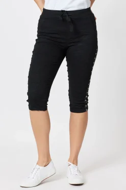 Hot Crushed Jean Short - Black - TZ50 Shorts