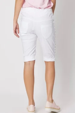 Sale Crushed Jean Short | White | TZ50 Shorts