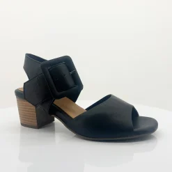 Online Daisy Heeled Sandal - Black - RS5 Sandals