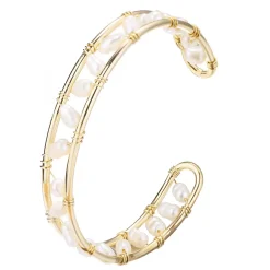Best Deborah Freshwater Pearl Bangle - Gold Jewellery