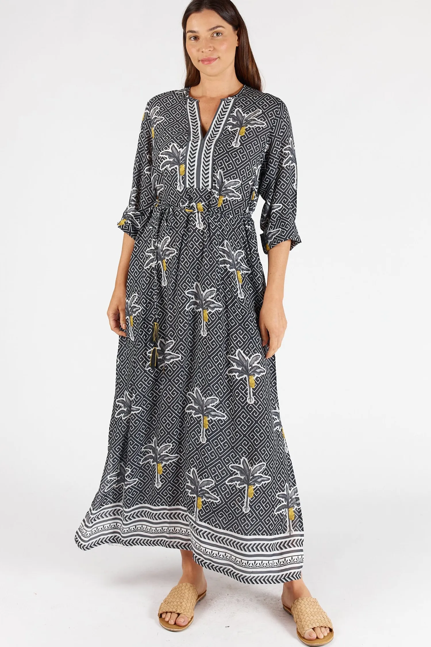 Dominica Kaftan - Ebony - LS9 Dresses