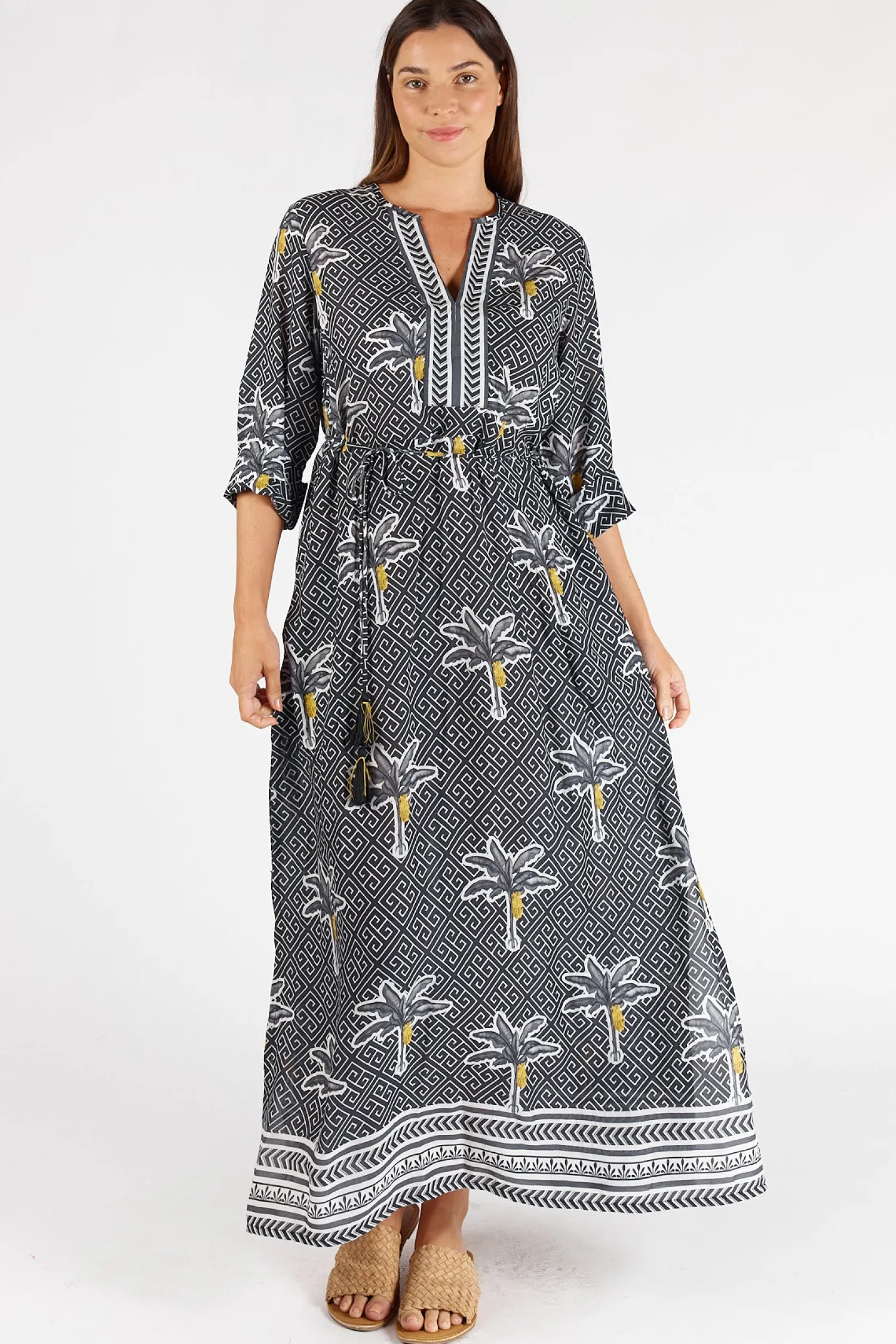 Dominica Kaftan - Ebony - LS9 Dresses