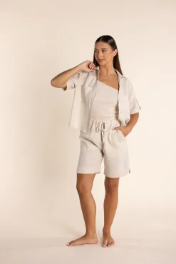Drew Linen Shirt - Natural - TT12 Linen Lovers|Shirts & Tops