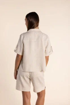 Drew Linen Shirt - Natural - TT12 Linen Lovers|Shirts & Tops