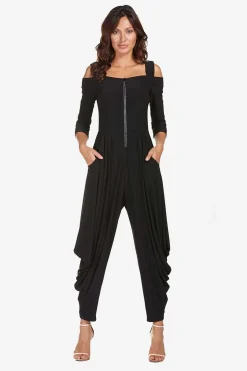 Sale Embellished Zip Jumpsuit - Black - FL98 Weddings & Events