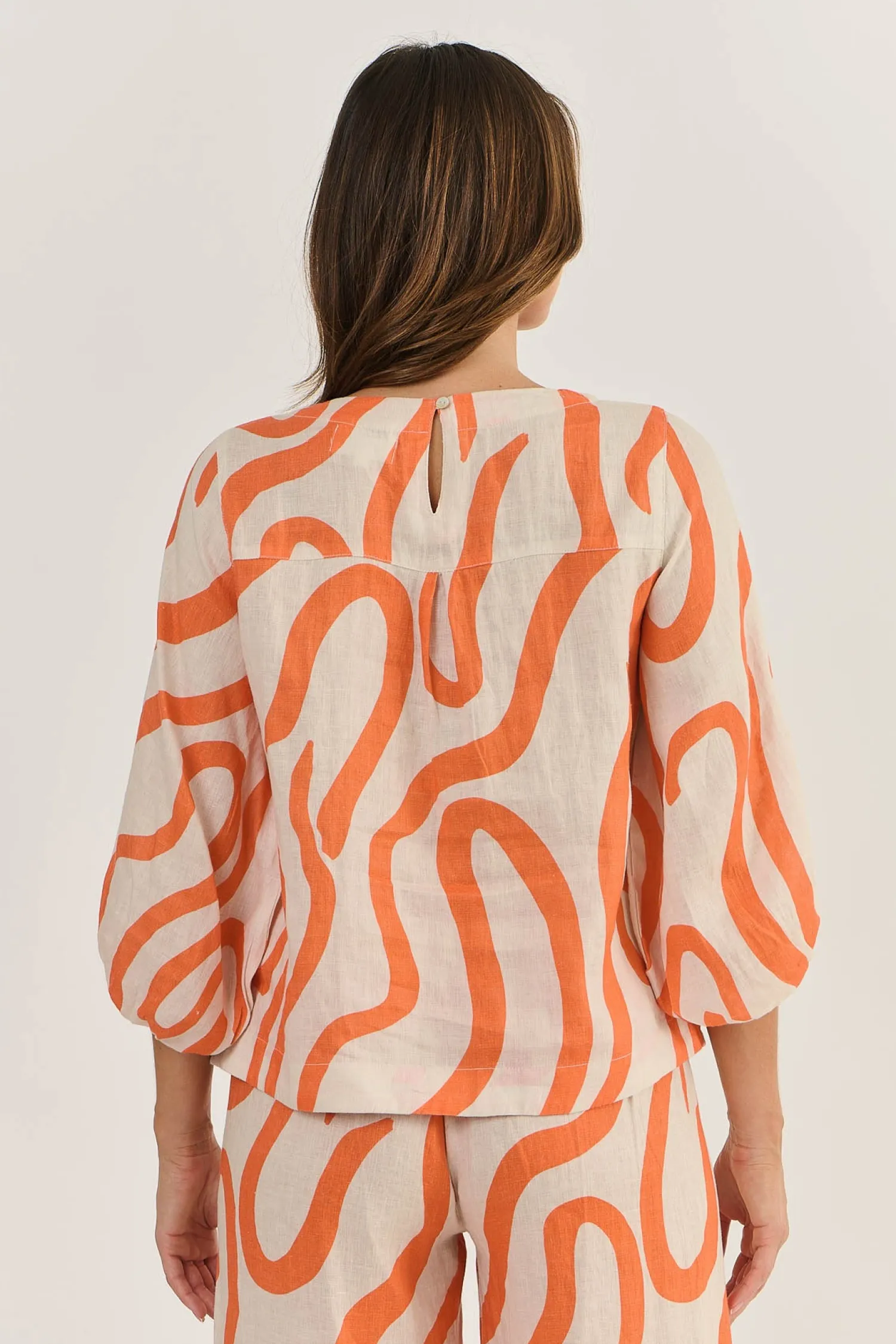 Ember Linen Top - Tamarind - OJ40 Linen Lovers|Shirts & Tops
